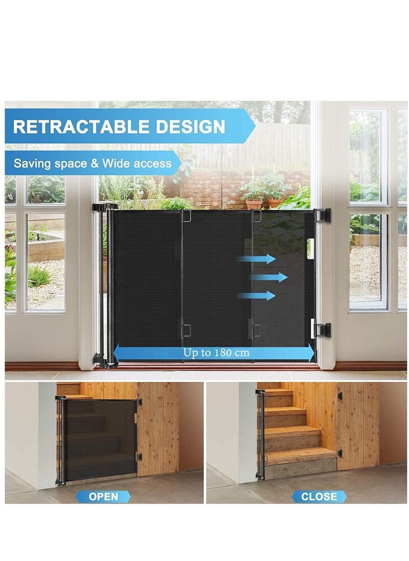 MIXDE Portable Retractable Extra Wide Safety Gate for Baby and Pet for Indoor or Outdoor  - Image 2