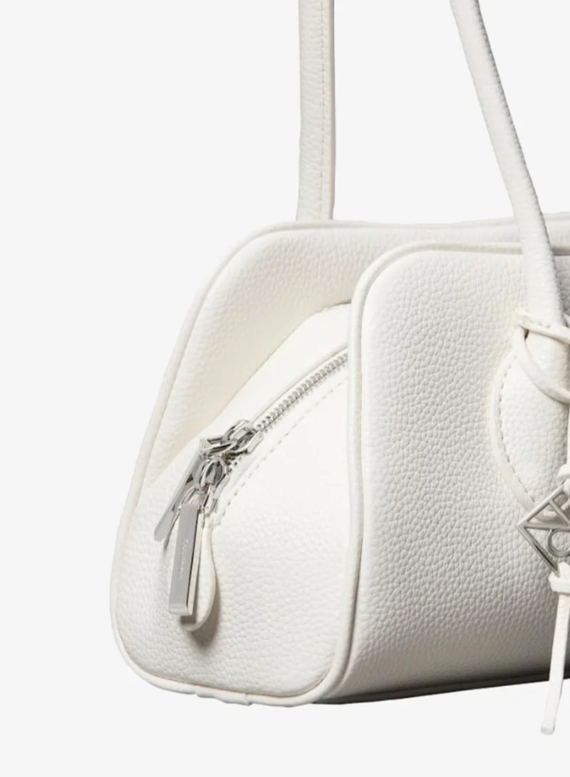 Calvin Klein  Emblem Pebble Grain Extended Side Shoulder Bag for Women | Best Price UAE