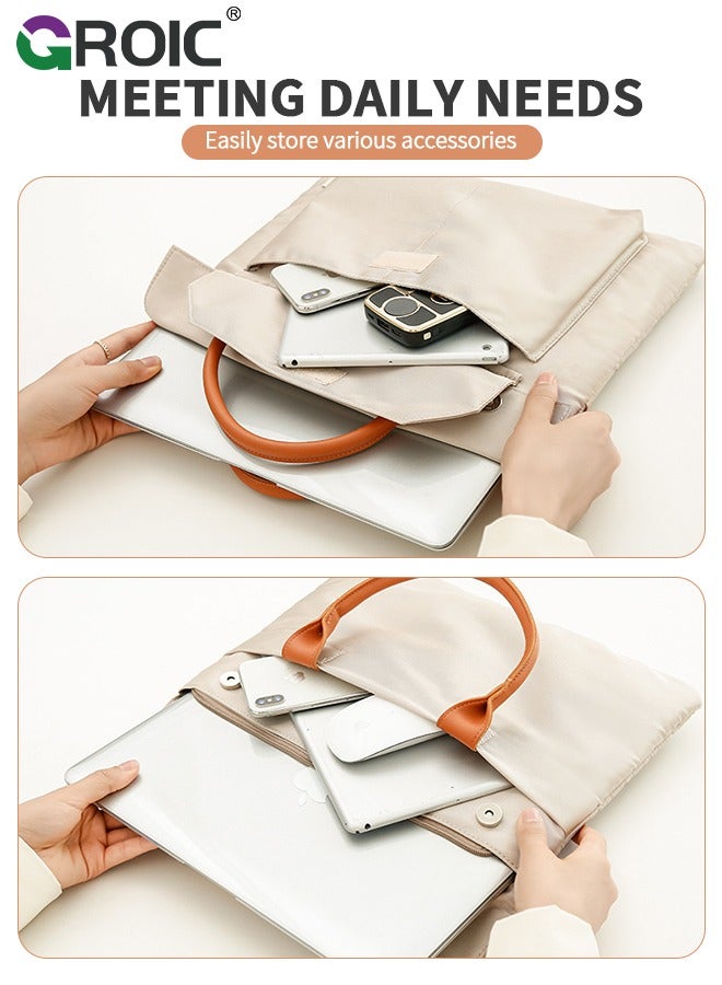 GROIC Portable Laptop Bag Case Sleeve, 14 inch Computer Bag Compatible with MacBook, HP, Dell, Lenovo, Asus, Notebook, 14 inch Laptop Messenger Tote Bag  - Image 3