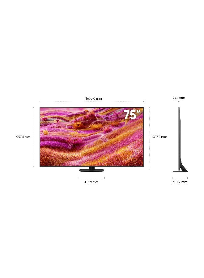 سامسونج تلفاز 75 بوصة NEO QLED 4K، تحسين الذكاء الاصطناعي 4K، 165 هرتز، خالي من الوهج، دولبي أتموس، ميني-LED - Image 4