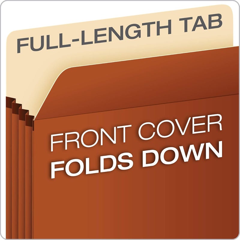 Pendaflex Expanding File Pockets, Letter Size, Redrope, 3.5" Expansion, Reinforced with DuPont Tyvek Material, Redrope, 25 per Box (1524E-OX) - Image 4