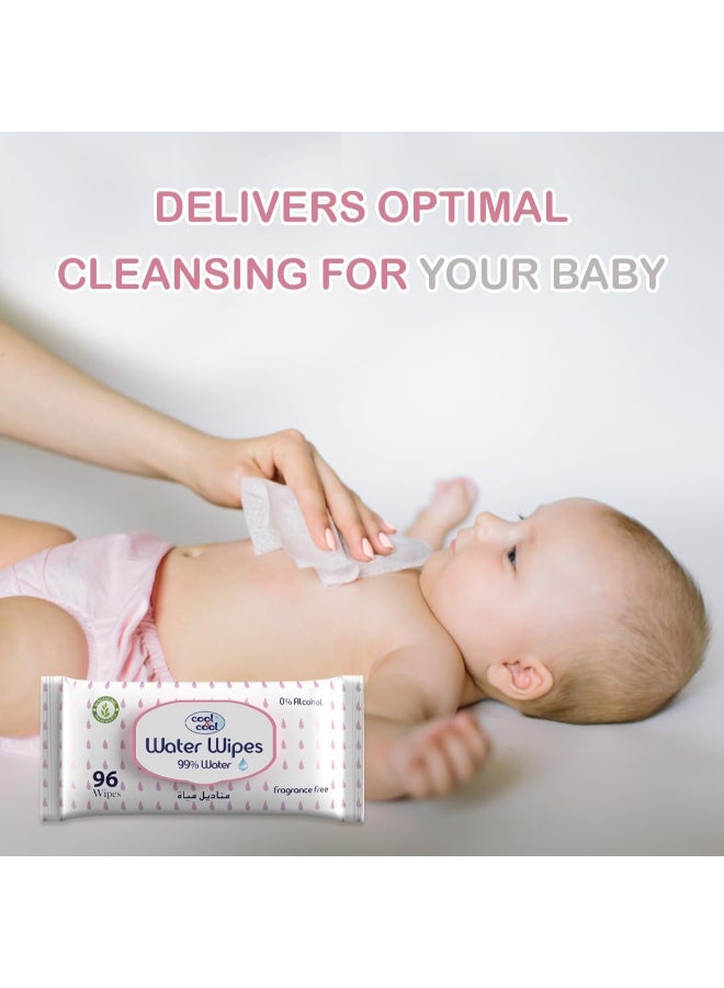 Cool & Cool Baby Water Wipes, 96 Pieces - Image 3