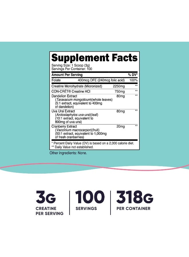 مسحوق مونوهيدرات للنساء، ميكرون، بدون نكهة، 100 حصة - نباتي، غير معدّل وراثيًا، خالي من الغلوتين - Image 2