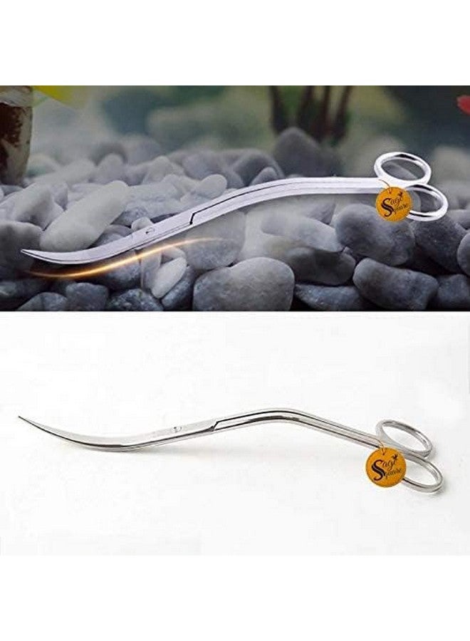 Sage Square Aquarium Tongs Scissor - Premium Stainless Steel Tools for Aquascaping, Fish Tank Maintenance, and Aquatic Plant Care | Wave Curve Scissors, Scaping Tongs. - Image 5