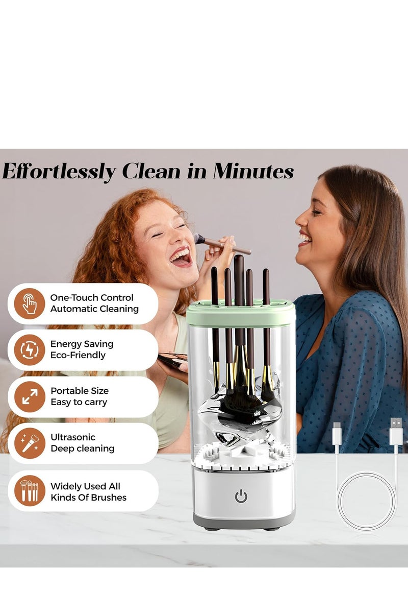 إيسي ماكينة تنظيف الفرشاة المكياج الكهربي و غسالة الفرشاة فائقة السرعة و الفرشاة الموفرة للطاقة تلقائيًا أداة التنظيف العميق و فرشاة التنظيف السريع الفعال و التجفيف فائق الجودة لجميع أحجام الفرشاة - Image 5