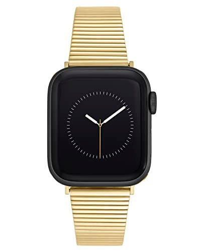 Anne Klein Stainless Steel Fashion Band for Apple Watch Secure Adjustable Apple Watch Replacement Band Fits Most Wrists - Image 1