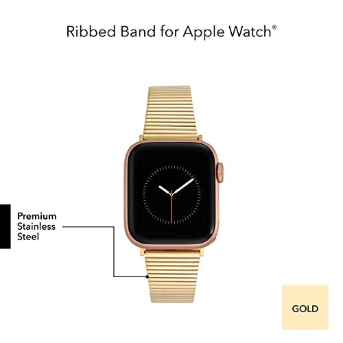 Anne Klein Stainless Steel Fashion Band for Apple Watch Secure Adjustable Apple Watch Replacement Band Fits Most Wrists - Image 3