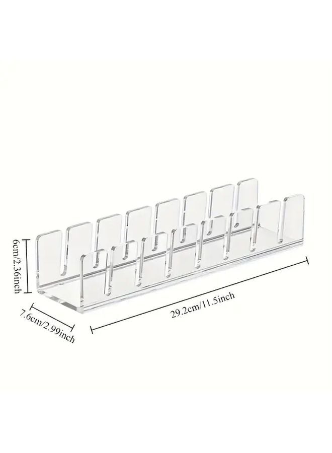1pc Transparent Acrylic Baseball Cap Storage Rack Multi Grid Organizer Heavy Duty - Image 4