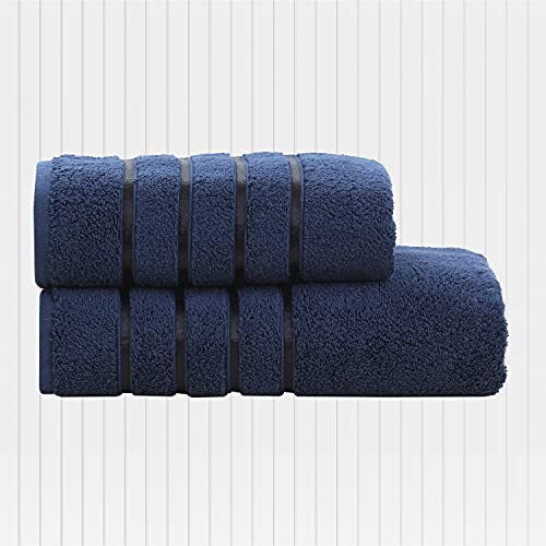 Spread Spain 100% Cotton Face Towel, Roman Face Towel Set of 2, 600 GSM, Super Absorbent, Soft & Quick Dry Towels for Gym, Sports, Travel, Suitable for Acne Prone Skin (30x30cm, Navy Blue) - Image 5