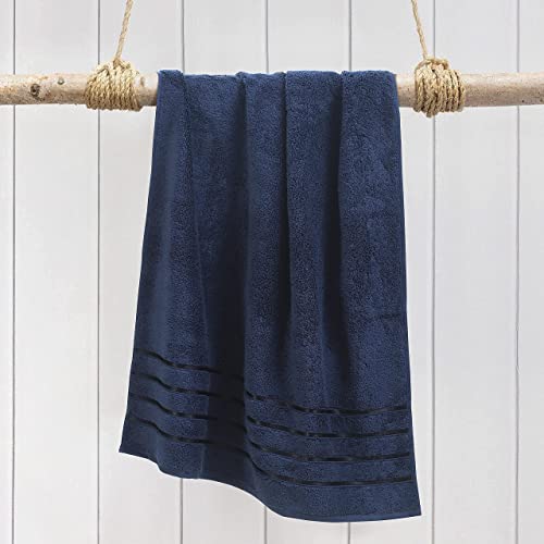Spread Spain 100% Cotton Face Towel, Roman Face Towel Set of 2, 600 GSM, Super Absorbent, Soft & Quick Dry Towels for Gym, Sports, Travel, Suitable for Acne Prone Skin (30x30cm, Navy Blue) - Image 2