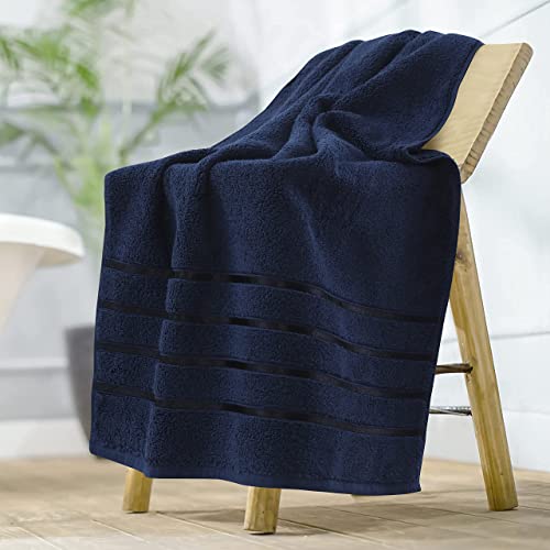 Spread Spain 100% Cotton Face Towel, Roman Face Towel Set of 2, 600 GSM, Super Absorbent, Soft & Quick Dry Towels for Gym, Sports, Travel, Suitable for Acne Prone Skin (30x30cm, Navy Blue) - Image 3
