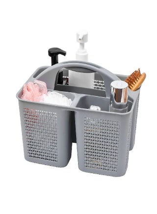 UUJOLY Plastic Portable Shower Caddy Basket Bucket, Cleaning Shower Basket with Handle Compartments Storage Basket Organizer for Bathroom Kitchen College Dorm Sink, Grey - pzsku/Z841C4F8A4784E46DE6A4Z/45/_/1692951258/4f8941a6-ff10-42a3-b6a4-478444e6cf42