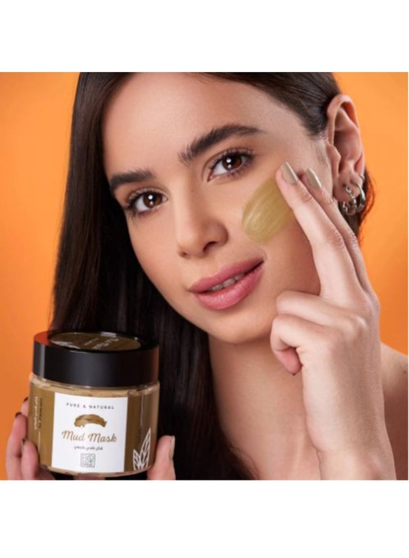 بوبانا قناع الطين المغربي الطبيعي - تنظيف عميق للوجه والجسم - (400 جرام) - Image 2