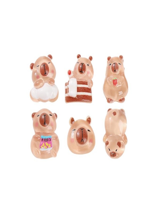 TUCEWP 6Pcs Cute Capybara for Women Earrings Capybara Gifts Acrylic 3D Lifelike Capybara Stud Earrings Kawaii Capybara Jewelry Gifts Lovely Christmas Birthday Gifts Capybara Stuff for Capybara Lovers - Image 1