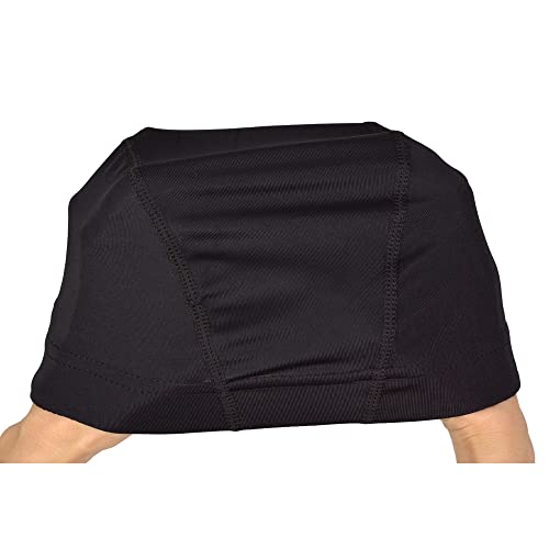 YTBYT 3 Pcs Dome Cap Wig Caps for Making Wig Stretchy Wig Cap with Wide Elastic Band (Black Dome Cap L) - Image 5