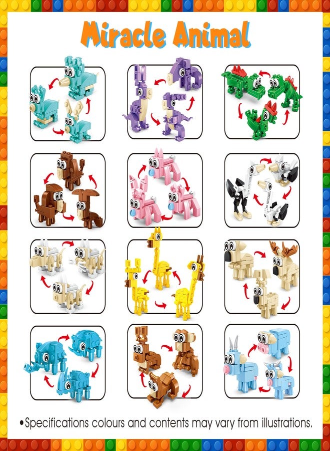 DMIGHT 24 Packs Animal Party Favors for Kids, Mini Animal Building Block Toy Set for Goodie Bag Fillers Classroom Prizes Easter Birthday Children's Day for Boys Girls Student Ages 6+ - Image 3
