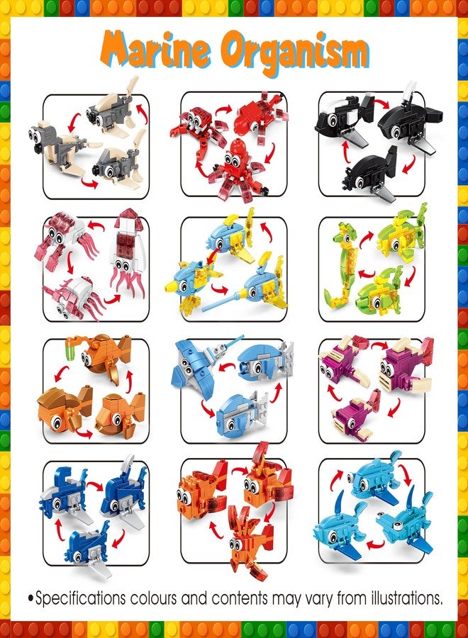 DMIGHT 24 Packs Animal Party Favors for Kids, Mini Animal Building Block Toy Set for Goodie Bag Fillers Classroom Prizes Easter Birthday Children's Day for Boys Girls Student Ages 6+ - Image 4