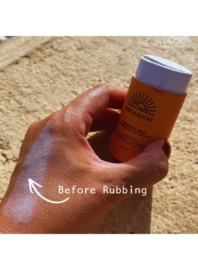 Rays & Rocks Sunscreen Zinc Stick - Fast Absorbing Balm 60gm - Image 2