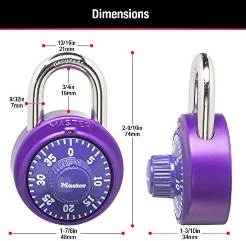 MasterLock 1530DCM Locker Lock Combination Padlock, 1 Count (Pack of 1) Colors May Vary - Image 4
