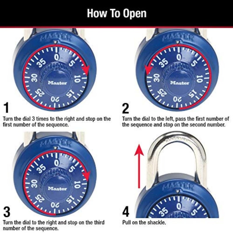MasterLock 1530DCM Locker Lock Combination Padlock, 1 Count (Pack of 1) Colors May Vary - Image 5