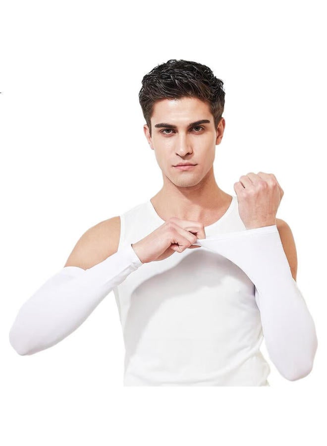 JIUMU Ice Silk Sun Protection Arm Sleeves For Men And Women, Cooling Uv Protection Arm Sleeves For Summer Driving And Cycling - Image 2