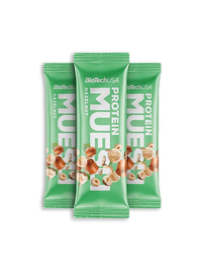 BioTechUSA PROTEIN MUESLI 30g, pack of 28 | HAZELNUT | increased protein content, vitamins and minerals - Image 1