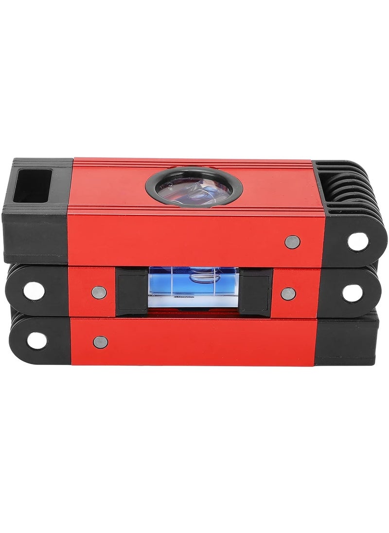 AROAQ Foldable Level, Multiple Angle Corrosion Resistant High Accuracy Leveling Bubble 3 Sections Magnetic Folding Level Aluminum Alloy for Furniture Installation  - Image 1