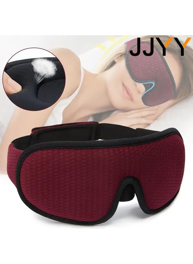 Gray 3D Contoured Sleep Eye Mask Breathable Sport Fabric Adjustable Strap - Image 3