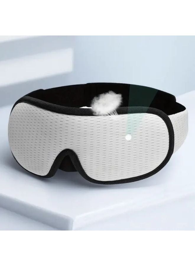 Gray 3D Contoured Sleep Eye Mask Breathable Sport Fabric Adjustable Strap - Image 2