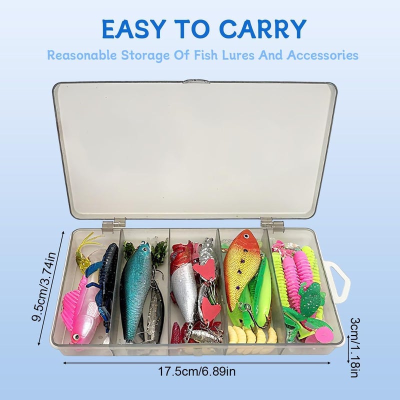 HYRAINBOW 133 PCS Fishing Lures Kit with Tackle Box - Crankbaits, Hooks, Jigs, and More - Image 3