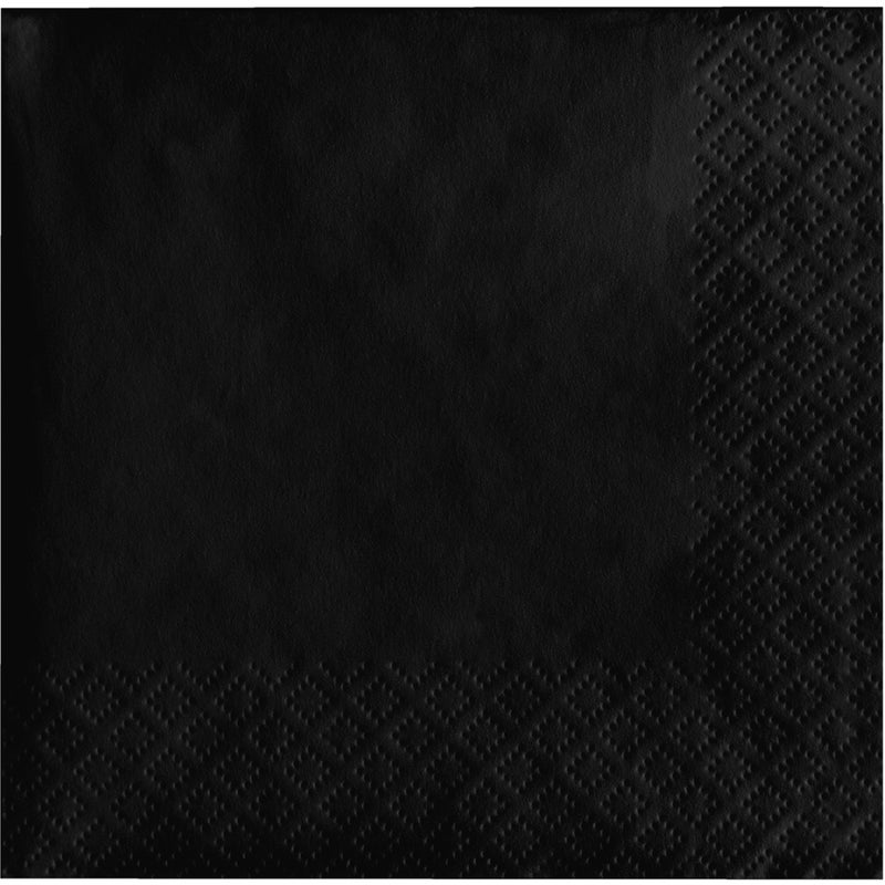 Creative Converting Touch of Color 200 Count 2-Ply Paper Beverage Napkins, Black Velvet - Image 1