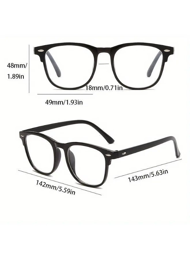 SCENT HOUSE Classic Minimalist Full-Rim Glasses for Men & Women - Lightweight Polycarbonate Frame with Decorative Speckled Accents, Non-Prescription Fashion Eyewear for Casual & Professional Style, Professional Eyewear, Trendy Eyewear, Durable Eyeglasses (Includes eyeglass case) - Image 2