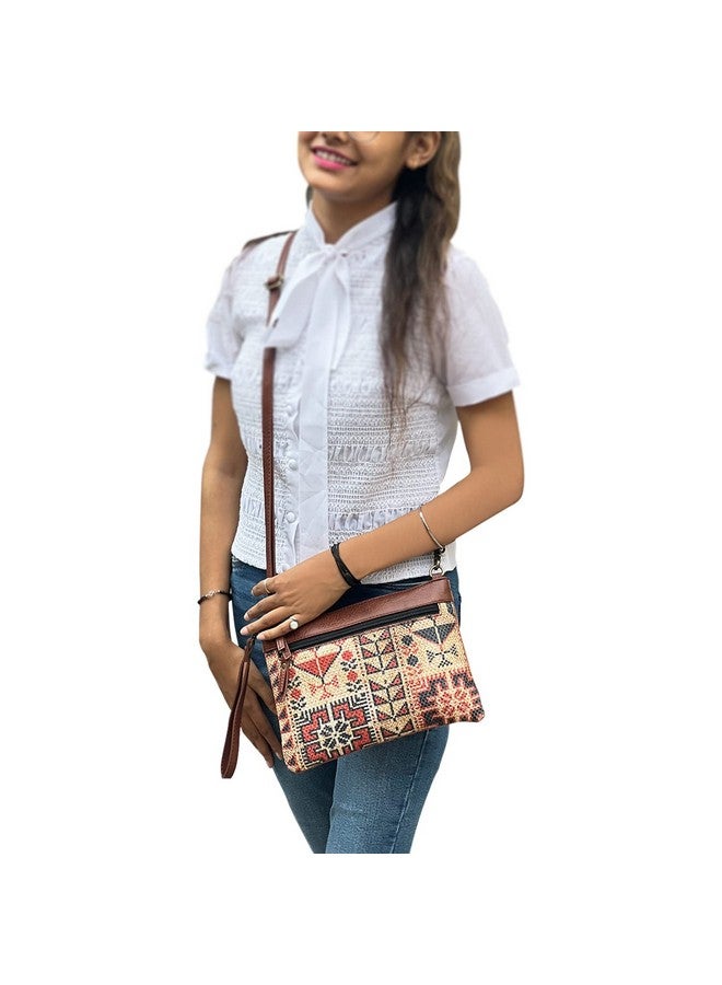 Mona B Solid Canvas Eco Friendly Messenger Wristlet Travel Office Bag for Men and Women, Lola Small, Multicolour - Image 3
