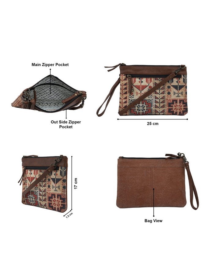 Mona B Solid Canvas Eco Friendly Messenger Wristlet Travel Office Bag for Men and Women, Lola Small, Multicolour - Image 2