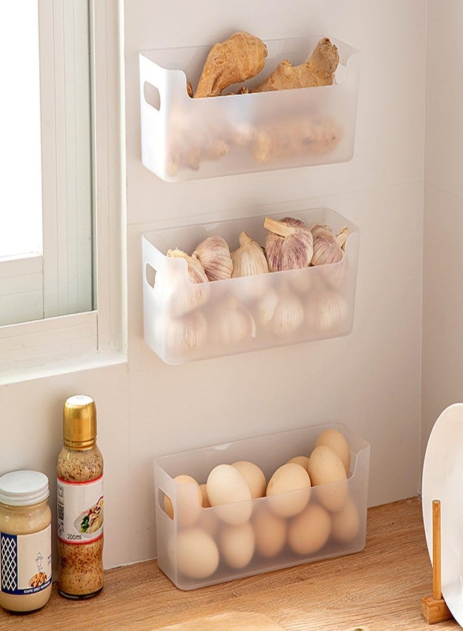 IGUOCY 2 Pcs Kitchen Cabinet Door Organizer,Adhesive Mount Inside Cabinet Door Storage,Under Sink Door Storage Shelf for Kitchen,Bathroom,Office,Garage,Craft Room (Transparent) - Image 3