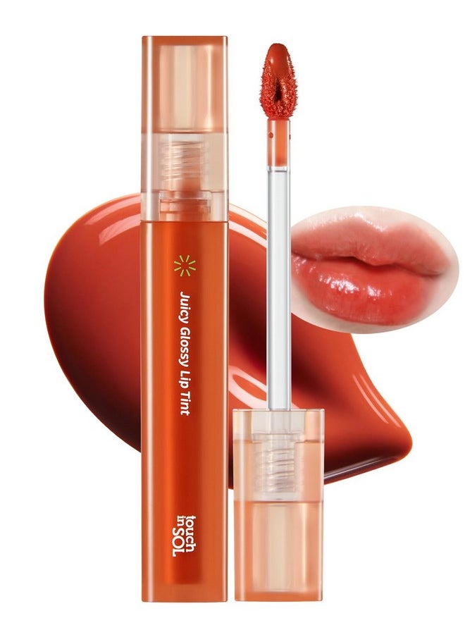 Touch in Sol - Touch in Sol Vegan Again Juicy Glossy Lip Tint - High Pigmented & Glossy Korean Lip Tint - Shiny Translucent Color - Glowy Hydrated Lips, Moisturizing and Plumping, 0.13 fl.oz. (02 Smile Peach) - Image 1