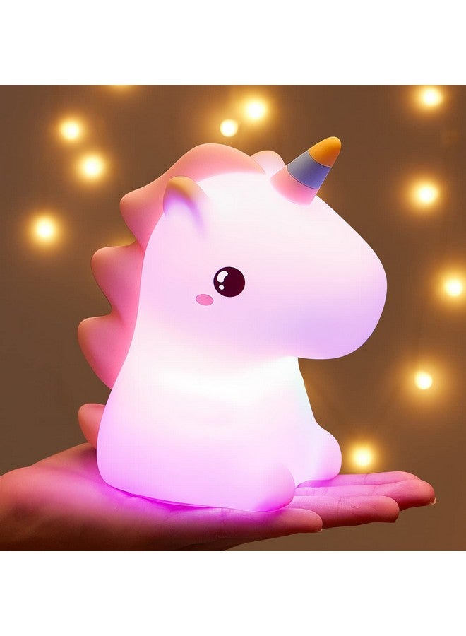 One Fire Unicorn Night Lights For Girls Bedroom16 Colors Cute Night Light For Kids Led Rechargeable Unicorn Lamp Unicorns Gifts For Girls Room Decor Silicone Baby Night Light Kids Night Light Lamp - Image 2