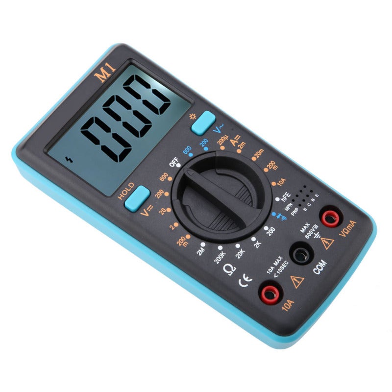 Multimeter: Portable Compact Ergonomic Design - Large Backlight LCD Display for Clear Low-Light Readability, Measures Voltage Current Resistance Capacitance for Electricians Hobbyists Home Use - Image 4