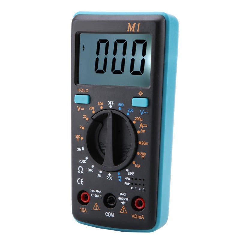 Multimeter: Portable Compact Ergonomic Design - Large Backlight LCD Display for Clear Low-Light Readability, Measures Voltage Current Resistance Capacitance for Electricians Hobbyists Home Use - Image 5