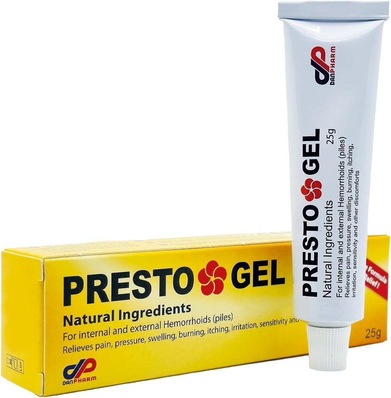 DR. SCHAVIT Presto Gel for Internal and External Hemorrhoids (Piles). A Natural Hemorrhoid Treatment Hemorrhoid Cream. Immediate Relief 25gr