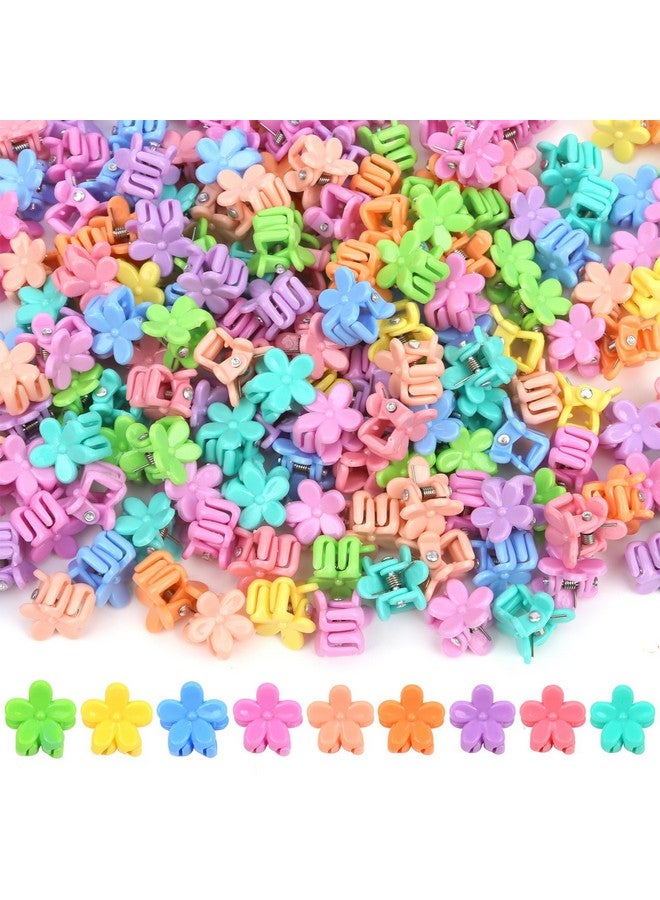YISSION 200Pcs Mini Flower Hair Clips For Girls Small Hair Clips Cute Flower Hair Claw Clips Toddler Baby Kids Hair Clips Flower Clips For Hair 90S Y2K Hair Accessories For Girls Women Random Color - Image 1