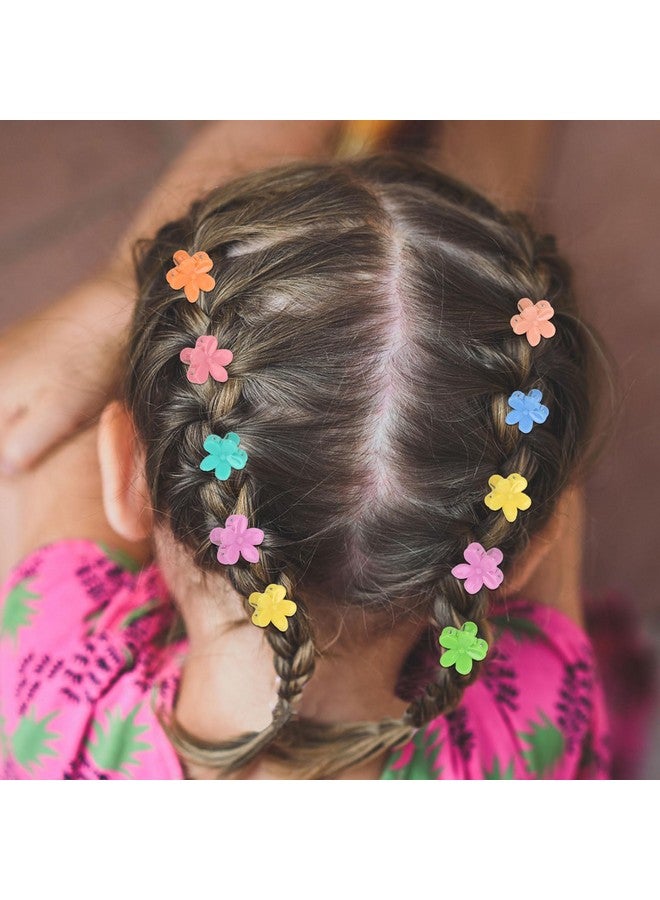 YISSION 200Pcs Mini Flower Hair Clips For Girls Small Hair Clips Cute Flower Hair Claw Clips Toddler Baby Kids Hair Clips Flower Clips For Hair 90S Y2K Hair Accessories For Girls Women Random Color - Image 4