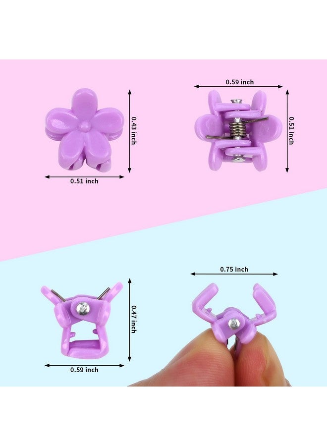 YISSION 200Pcs Mini Flower Hair Clips For Girls Small Hair Clips Cute Flower Hair Claw Clips Toddler Baby Kids Hair Clips Flower Clips For Hair 90S Y2K Hair Accessories For Girls Women Random Color - Image 2