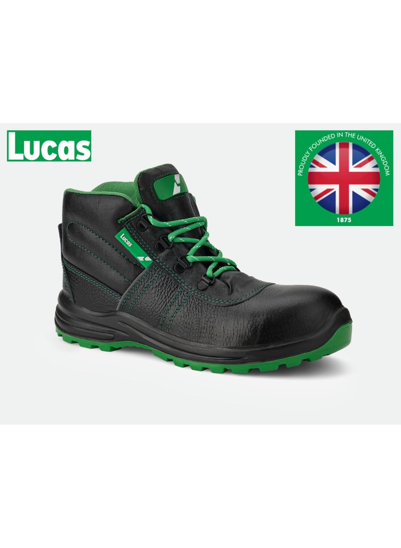 لوكاس يسرنا أن نقدم لكم أحذية لوكاس للسلامة - تجدون في المرفق مواصفات أحدث إضافة إلى خط أحذية السلامة عالية الأداء لدينا، والذي طورته لوكاس، العلامة التجارية البريطانية الشهيرة التي تحتفل بفخر بمرور 150 عامًا على التميز الهندسي في عام 2025.  بإرثها العريق المبني على الثقة والابتكار، صُممت أحذية لوكاس للسلامة لتوفير الراحة والحماية والمتانة في بيئات العمل الأكثر تطلبًا - مثالية لقطاعات مثل البناء والتصنيع والخدمات اللوجستية والسيارات.  لماذا تختار أحذية لوكاس للسلامة؟  • إرث بريطاني عريق يمتد لـ 150 عامًا - جودة موثوقة منذ عام 1875  • ميزات أمان متقدمة - أحذية لوكاس للسلامة مزودة بأغطية أصابع فولاذية ومقاومة للانزلاق  • راحة استثنائية - حذاء لوكاس للسلامة الصناعية بتصميم مريح مع مواد تسمح بمرور الهواء  • متانة مثبتة - أحذية لوكاس للسلامة للرجال والنساء مصممة لأداء يدوم طويلًا - Image 1