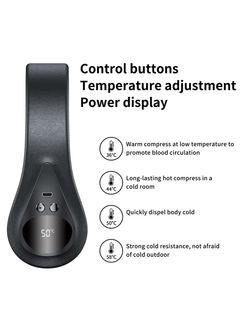 general Portable Neck Warmer, Rechargeable Hand Warmer, Electric Neck Warmer Heated Scarf Neck Protector, Leather Surface, 36-58°C Adjustable, Quick Heating Pad, Treatment of Neck Spasm, Arthritis - Image 5