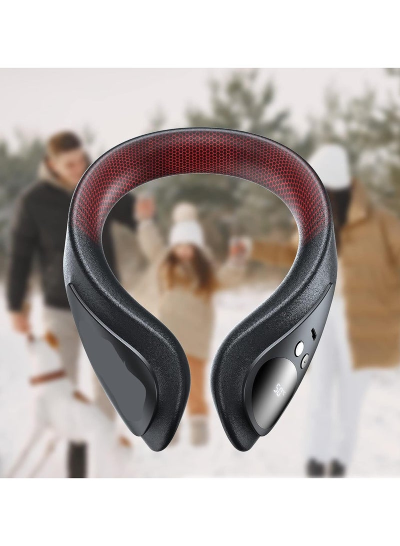 general Portable Neck Warmer, Rechargeable Hand Warmer, Electric Neck Warmer Heated Scarf Neck Protector, Leather Surface, 36-58°C Adjustable, Quick Heating Pad, Treatment of Neck Spasm, Arthritis - Image 1