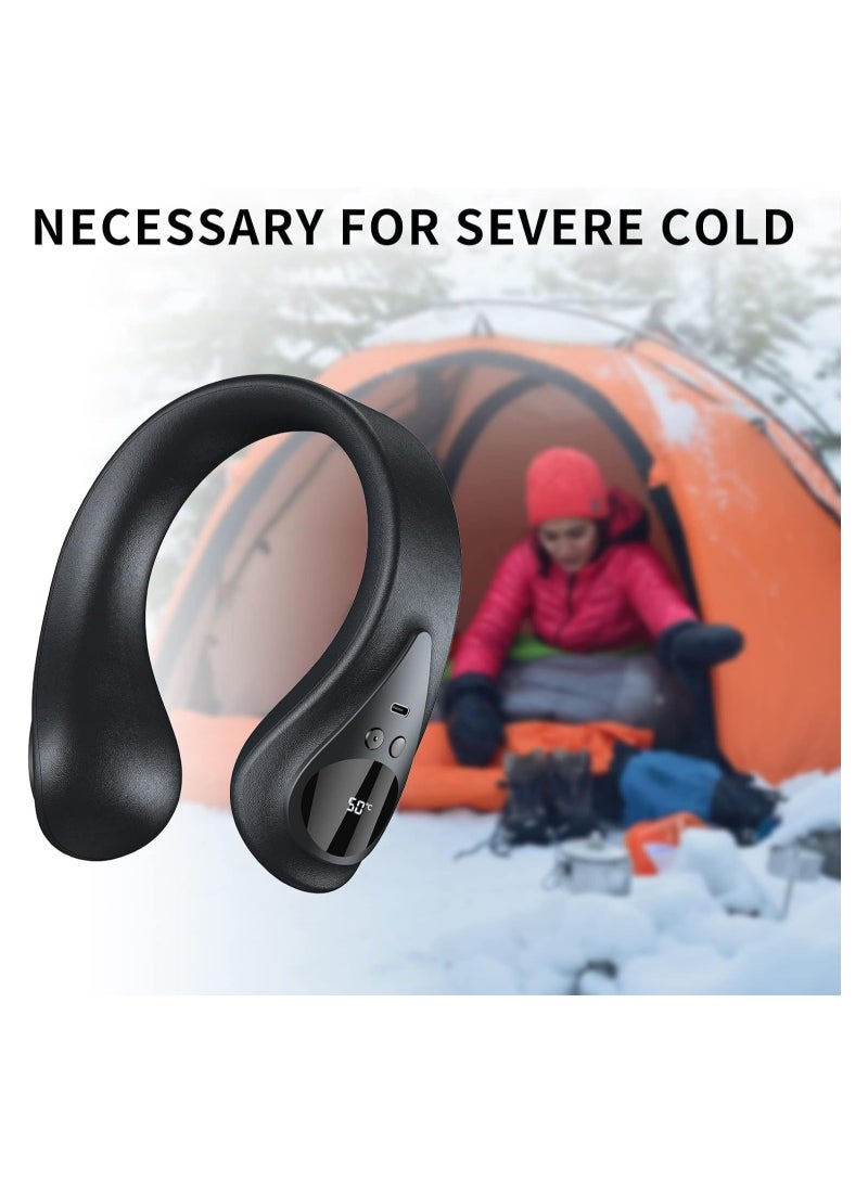 general Portable Neck Warmer, Rechargeable Hand Warmer, Electric Neck Warmer Heated Scarf Neck Protector, Leather Surface, 36-58°C Adjustable, Quick Heating Pad, Treatment of Neck Spasm, Arthritis - Image 3