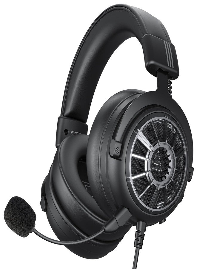 EKSA سماعة ألعاب EKSA مع ميكروفون لجهاز PS5 و PS4 و PC و Switch، سماعات فوق الأذن مع ميكروفون قابل للفصل لإلغاء الضوضاء، محركات 50 مم، صوت محيطي ستيريو ثلاثي الأبعاد، سماعات ألعاب سلكية - هدية - Image 1