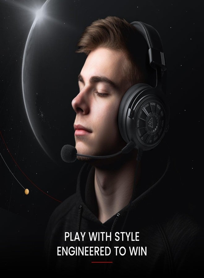 EKSA سماعة ألعاب EKSA مع ميكروفون لجهاز PS5 و PS4 و PC و Switch، سماعات فوق الأذن مع ميكروفون قابل للفصل لإلغاء الضوضاء، محركات 50 مم، صوت محيطي ستيريو ثلاثي الأبعاد، سماعات ألعاب سلكية - هدية - Image 4