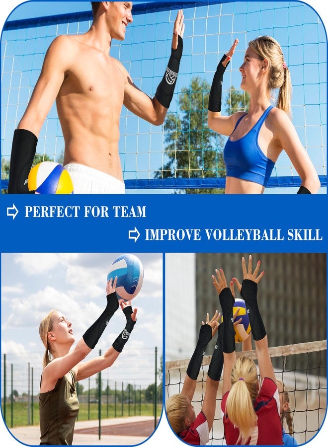 Drokenle Volleyball Arm Sleeves with Passing Protection Forearm Pads, Hitting Forearm Sleeves Padded Volleyball Sleeves with Thumb Hole for Youth Girls Kids, 1 Pair - Image 3